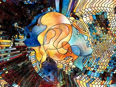 Metaphorical Shape Division Stockillustratie