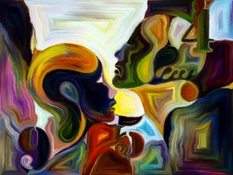 Metaphorical Shape Division Stock Illustration