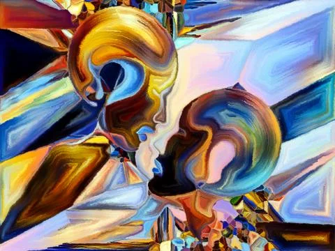 Metaphorical Shape Division Stock Illustration