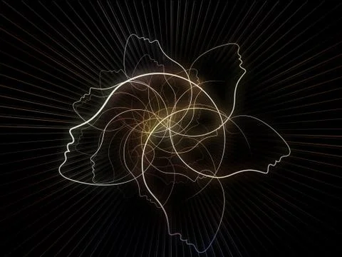 Metaphorical Soul Geometry Stock Illustration