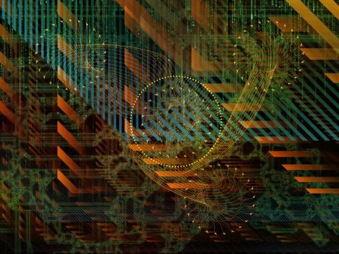 Metaphorical Technology Links Illustrazione stock