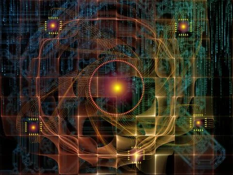 Metaphorical Technology Links Stock Illustration