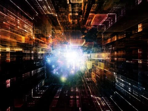 Metaphorical Virtual Space Illustrazione stock