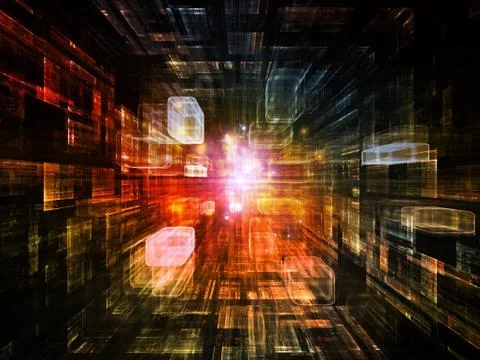 Metaphorical Virtual Space 스톡 일러스트