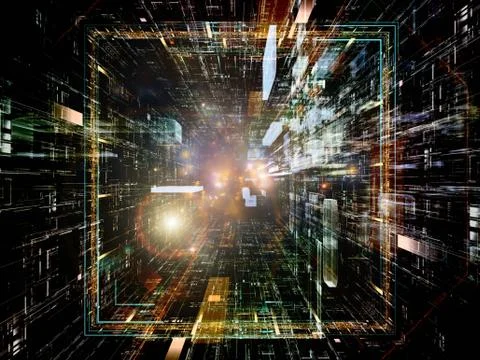 Metaphorical Virtual Space 스톡 일러스트