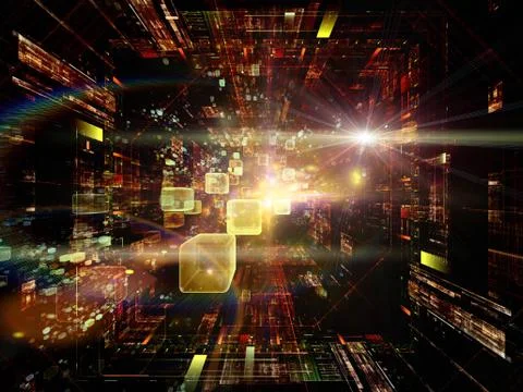 Metaphorical Virtual Space Illustrazione stock