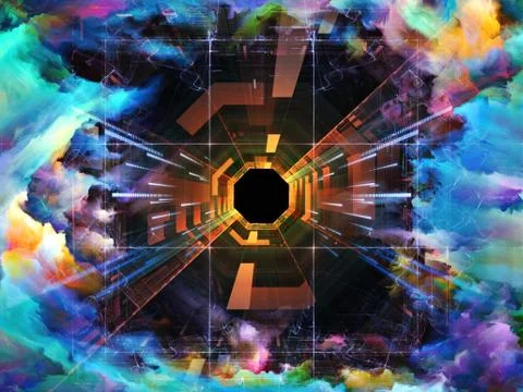 Metaphorical Virtual Space 스톡 일러스트