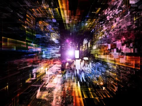 Metaphorical Virtual Space Stock Illustration