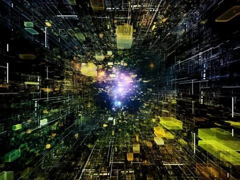 Metaphorical Virtual Space 스톡 일러스트