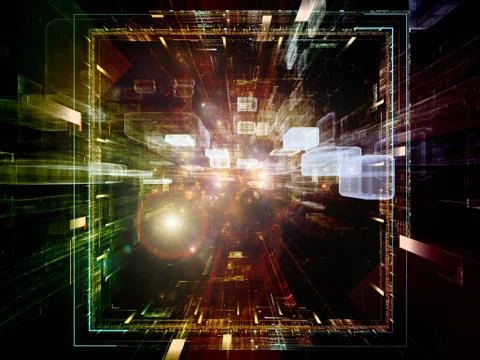 Metaphorical Virtual Space 스톡 일러스트