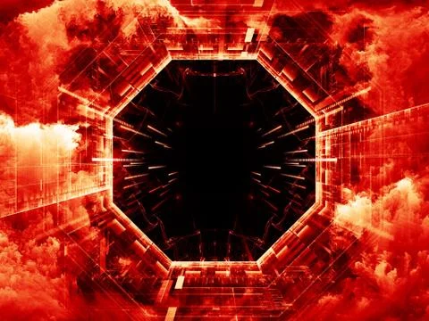 Metaphorical Virtual Space Stock Illustration