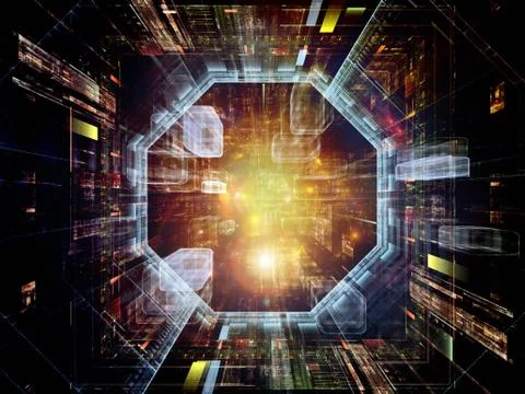 Metaphorical Virtual Space 스톡 일러스트