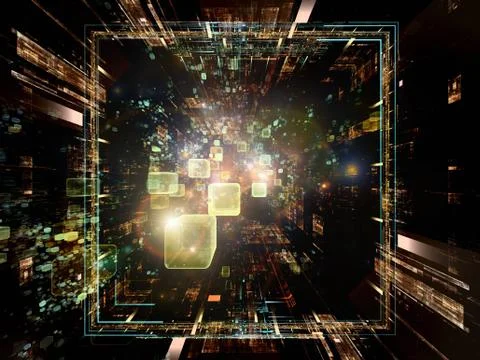 Metaphorical Virtual Space 스톡 일러스트