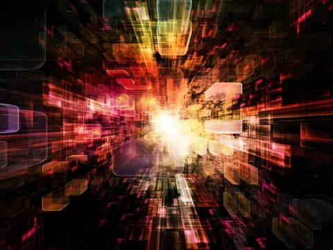 Metaphorical Virtual Space 스톡 일러스트