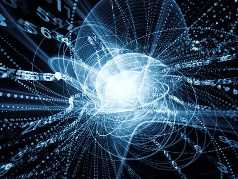 Metaphorical Wave Particle Stock Illustration