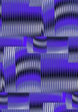 Metaphysical abstract seamless pattern of stripes and geometric shapes. Stock Illustration