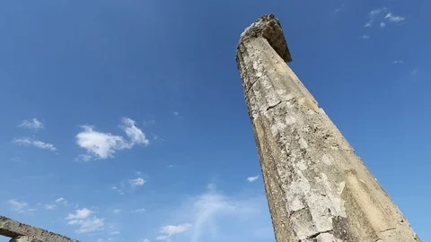 Metaponto Archaeological Area. Ionic temple Stock Footage 114824901