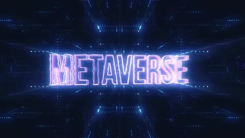 Metaverse 3D Neon Sign Text (Animation) Stock Footage 165080962