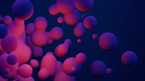 Metaverse 3d render morphing animation pink purple abstract metaball metasphere Stock Footage 231147892