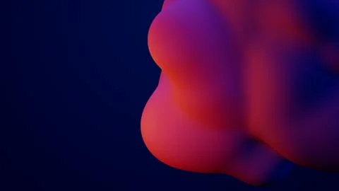 Metaverse 3d render morphing animation pink purple abstract metaball metasphere Stock Illustration