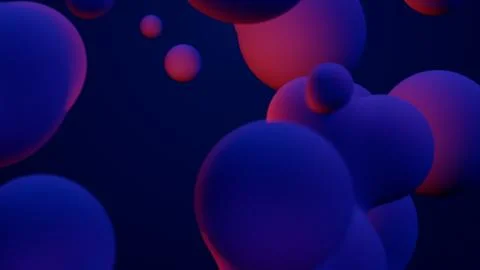 Metaverse 3d render morphing animation pink purple abstract metaball metasphere Stock Illustration
