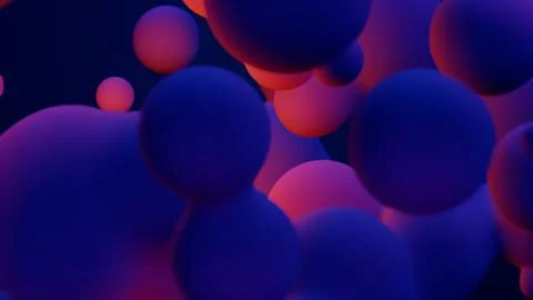 Metaverse 3d render morphing animation pink purple abstract metaball metasphere Stock Illustration