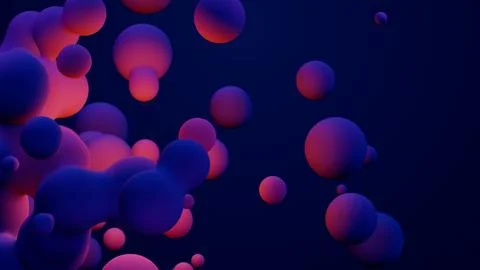 Metaverse 3d render morphing animation pink purple abstract metaball metasphere Stock Illustration