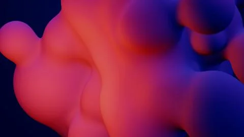 Metaverse 3d render morphing animation pink purple abstract metaball metasphere Ilustración de archivo