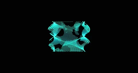 Metaverse Abstract technology blue square rectangle background made of animated Stock Footage 168329672