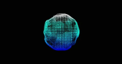 Metaverse Abstract technology green sphere background made of animated lines and Video stock 168329862