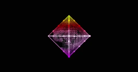 Metaverse Abstract technology red violet square rectangle background made of Stock Footage 168494698