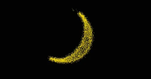 Metaverse Abstract technology yellow moon, crescent background made of animated Stock Footage 167919411