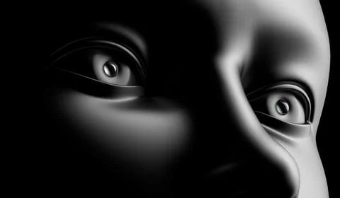 Metaverse AI artificial intelligence data analysis technology.3d illustration Stock Illustration