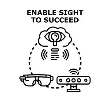 Metaverse augmented reality glasses enabling future vision success Stock Illustration
