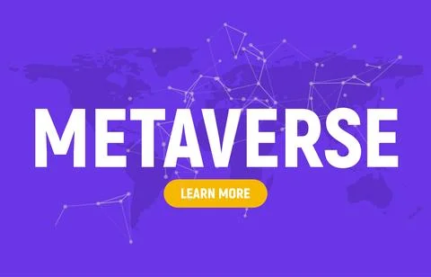 Metaverse background game 3d abstract cyber technology logo. Futuristic neon Illustrazione stock