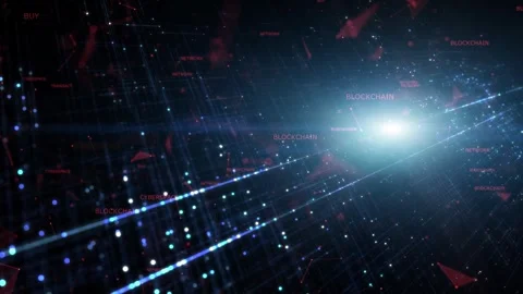 Metaverse business cyberspace word cloud on digital tech loop background Stock Footage 345059859