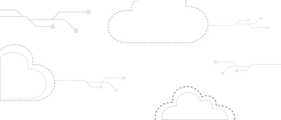 Metaverse B&amp;W Clouds Background Stock Illustration