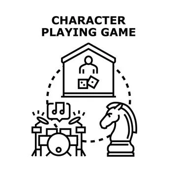 Metaverse character playing game and enjoying virtual entertainment Stock Illustration