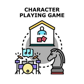 Metaverse character playing game and enjoying virtual entertainment Stock Illustration
