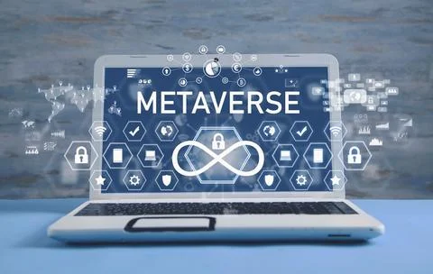 Metaverse concept. Digital virtual reality world technology Stock Photos