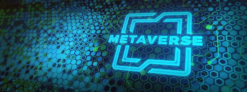 Metaverse cryptographic circuit representing nft property inside blockchain.  Ilustración de archivo