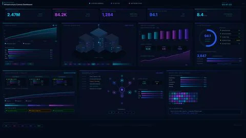 Metaverse Dashboard V2 Balanced Vector Virtual Reality Hub Illustrazione stock