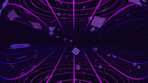 Metaverse, digital cyberspace cyper world with particles Video stock 221545477