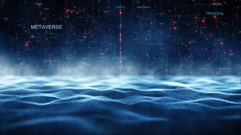Metaverse digital word cloud loop cyberspace Stock Footage 333216296