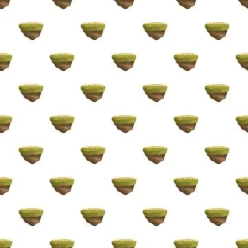 Metaverse floating island pattern representing digital land ownership Illustrazione stock