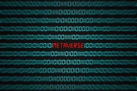 Metaverse hidden in a binary code Stock Illustration