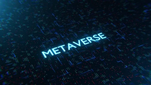 Metaverse inscription. Technology background. Virtual reality. Stock Footage 233583978