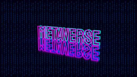 The metaverse light on digital background for technology concept 3d rendering Stock Illustration