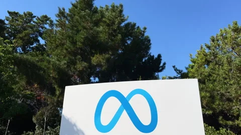 Metaverse Logo At 1 Hacker Way. Meta Hea... | Stock Video | Pond5