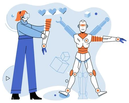 Metaverse. The metaverse metaphorically represents parallel universe filled with Illustrazione stock